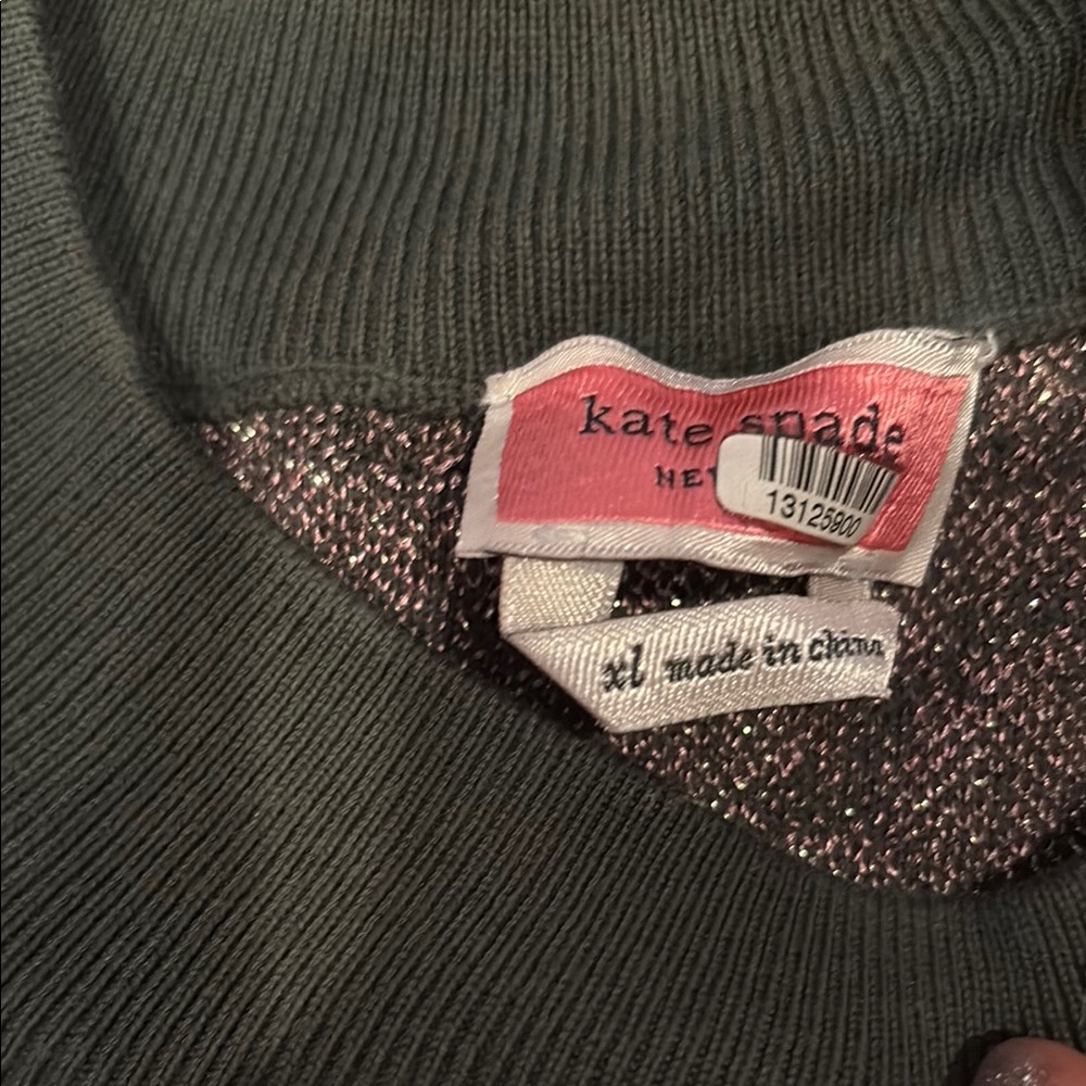 Kate Spade Pink and Gray Crew Neck Sweater - Picture 2 of 3